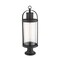 Z-Lite Roundhouse 1 Light Outdoor Pier Mounted Fixture, Black And Clear Seedy 569PHB-553PM-BK - alternate 5